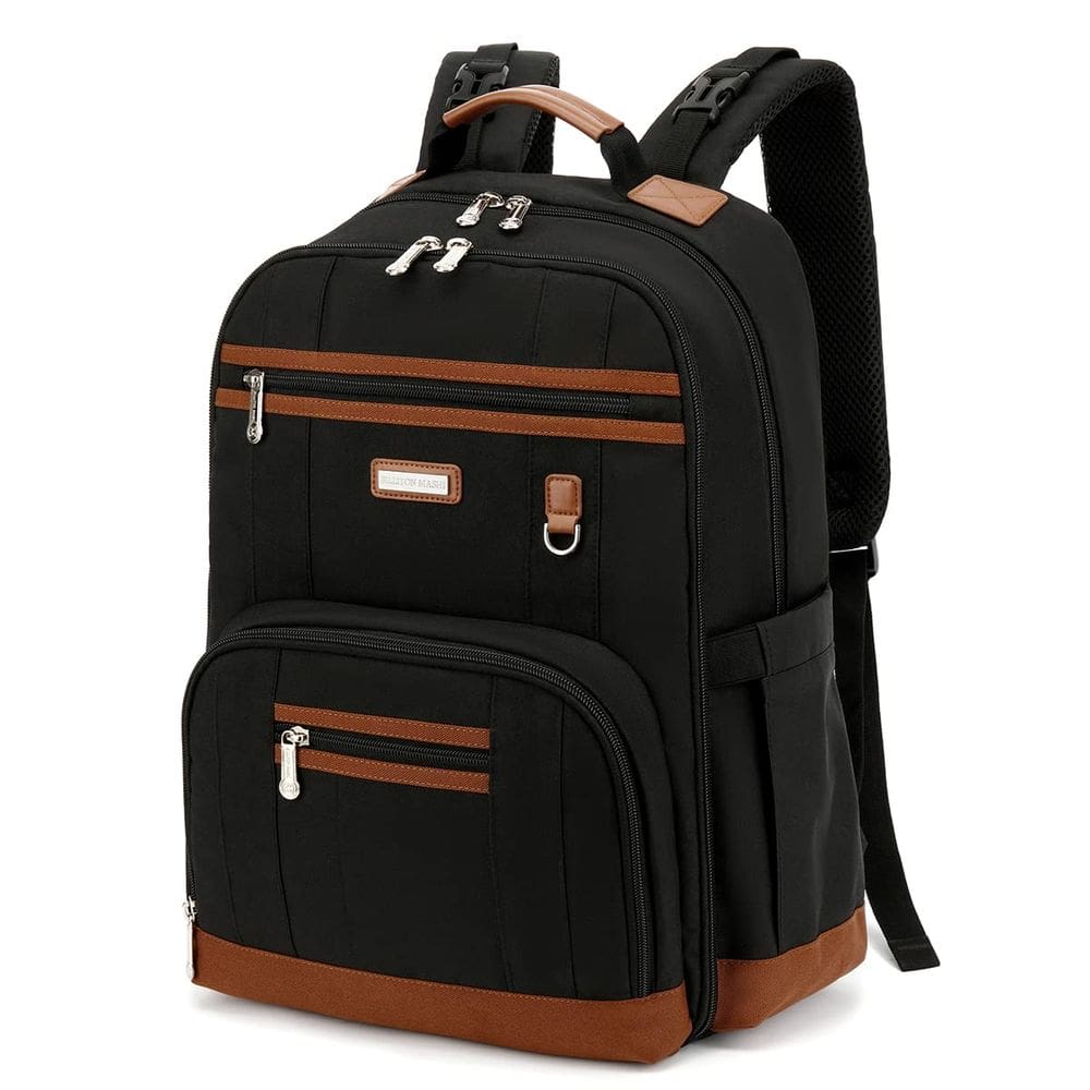 Mochila para fraldas BILLITON AMSHI de grande capacidade preta
