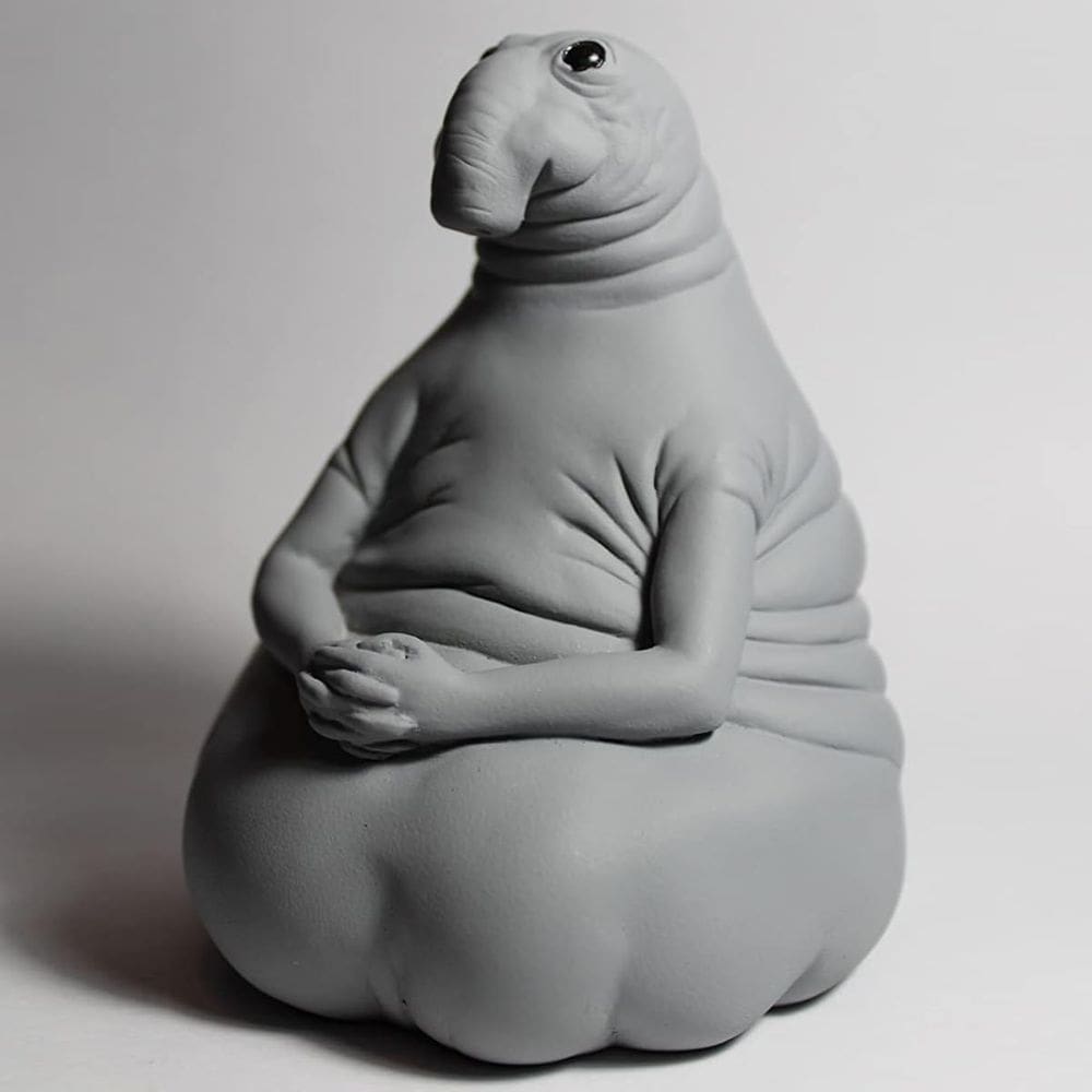 Escultura AEVVV Zhdun Meme Homunculus Loxodontus Plaster Gypsum
