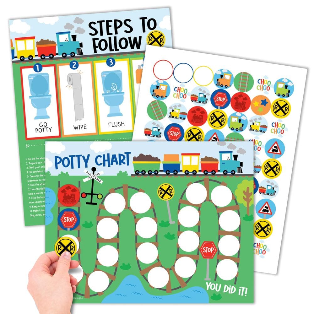 Tabela de treinamento Potty Hadley Designs para meninos com adesivos