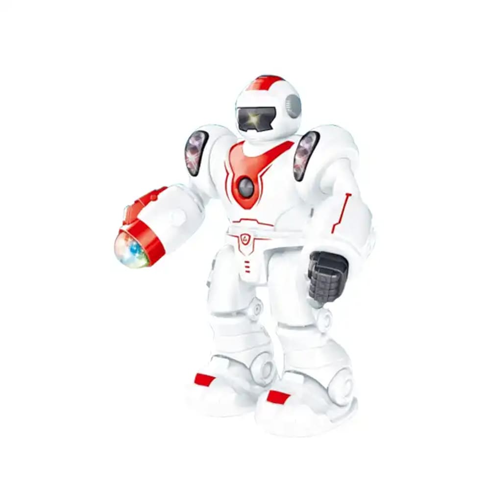Robô Inteligente de Brinquedo Divertido Musical Luz Branco