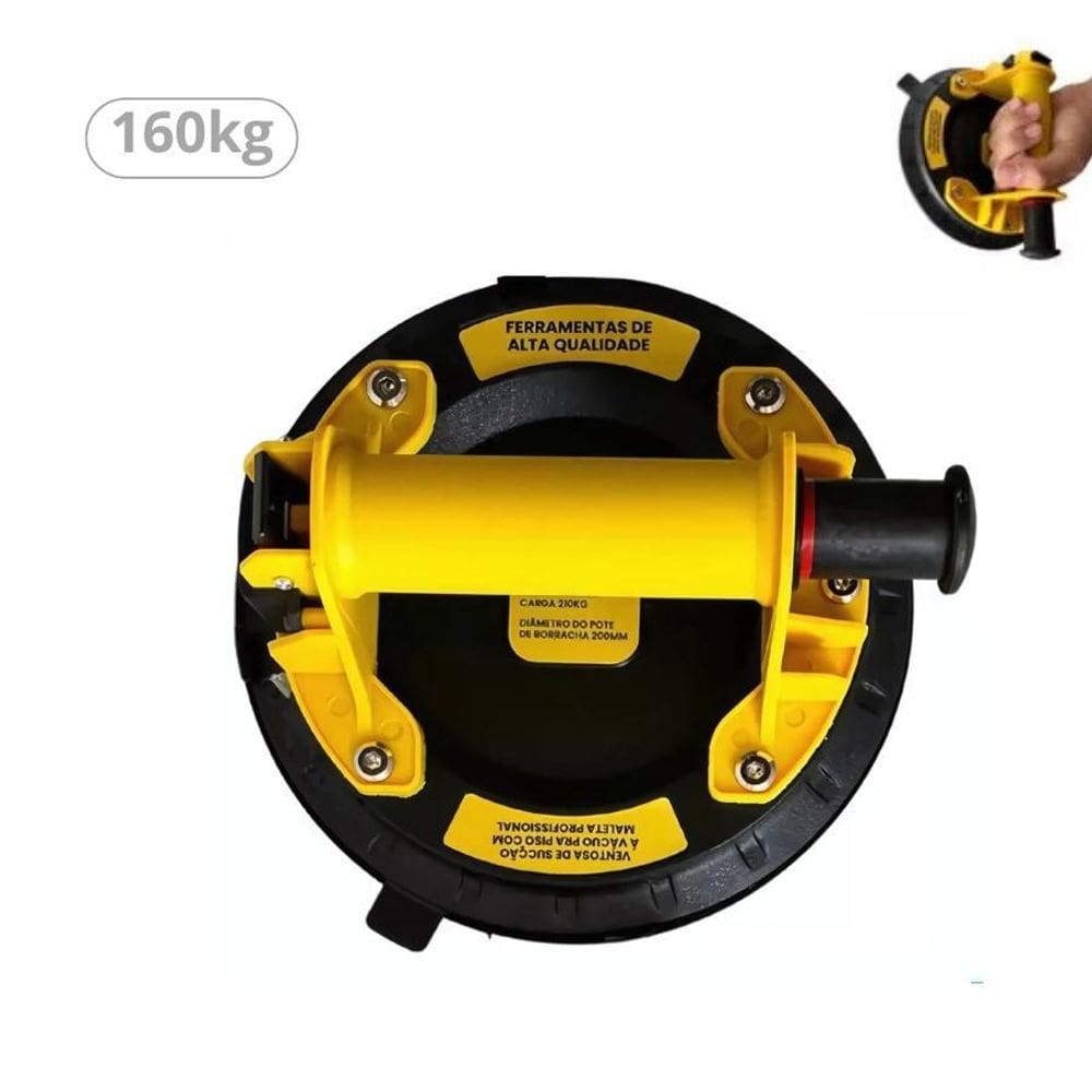 Ventosa De Vácuo 160Kg - Ideal Para Porcelanato E Vidro