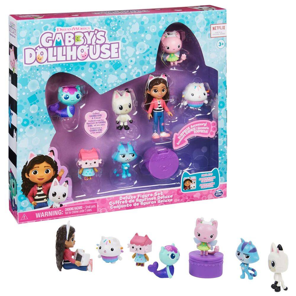 Conjunto de bonecos de brinquedo Gabby`s Dollhouse com 7 bonecos de 3 anos ou mais