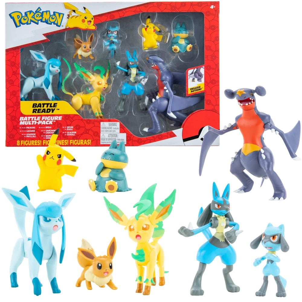 Conjunto de bonecos de ação, pacote com 8 personagens de Pokémon, 5-11 cm 2023