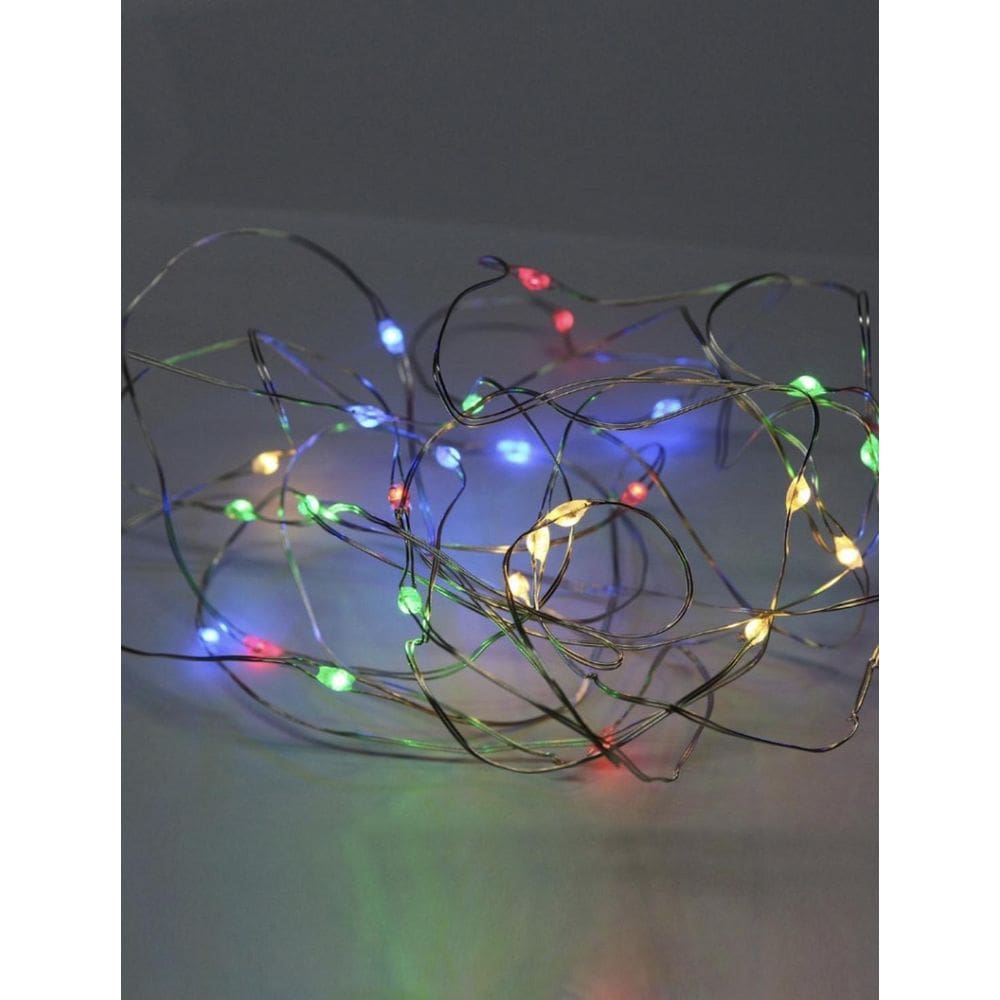 Cordão Luminoso Led Arame Estático Pilha Colorido Taschibra