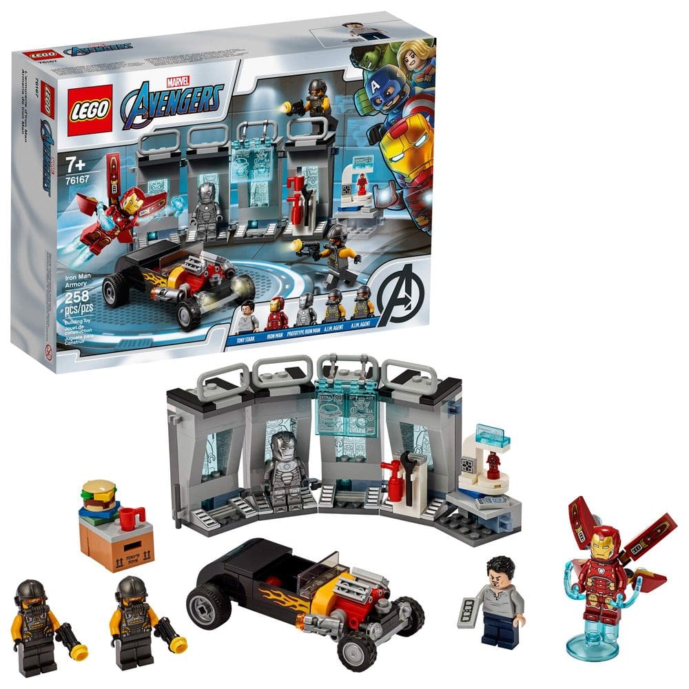 Kit de construção LEGO Marvel Avengers Iron Man Armory 76167