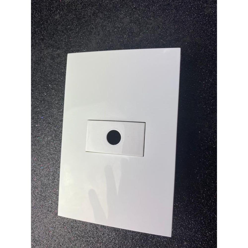 Placa Furo + Suporte Horizontal 4x2 Enerbras Dubai Branco