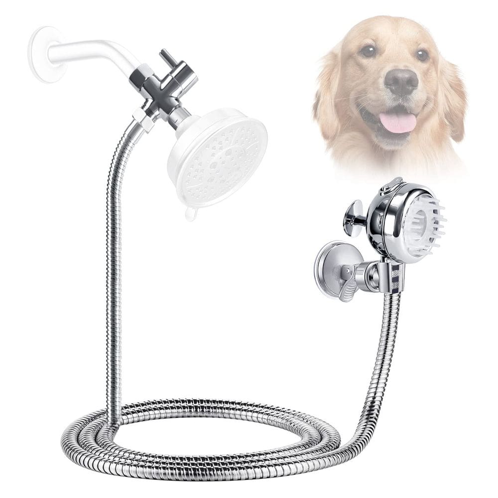 Conjunto de chuveiro para animais de estimação Sneatup com mangueira de 2,5 m para braço de chuveiro de banheiro