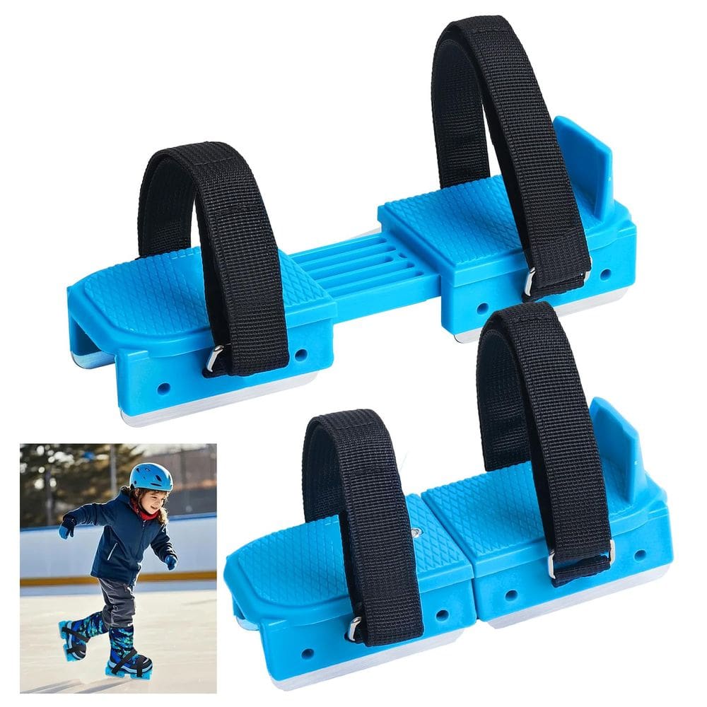 Ice Skates Lettry Winter Toddler, lâmina dupla azul ajustável
