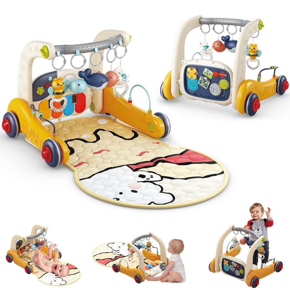 Tapete de brincar Baby Gym 3 em 1 com Kick Piano para bebês e crianças pequenas