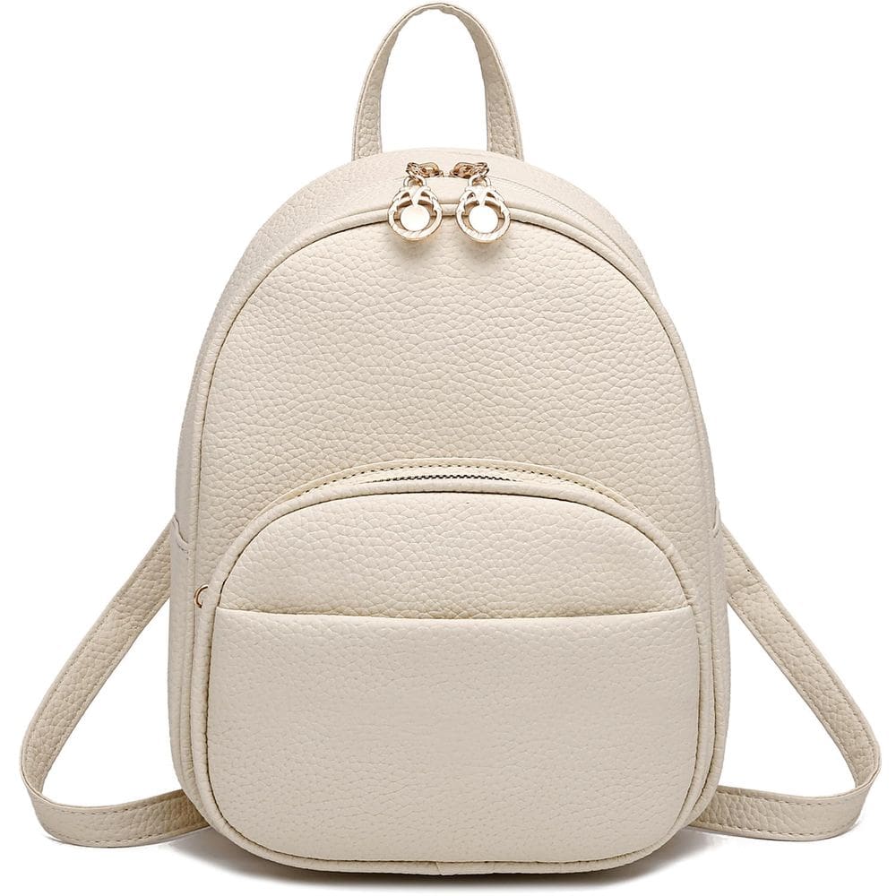 Mini mochila Barsine para mulheres e meninas de couro preta