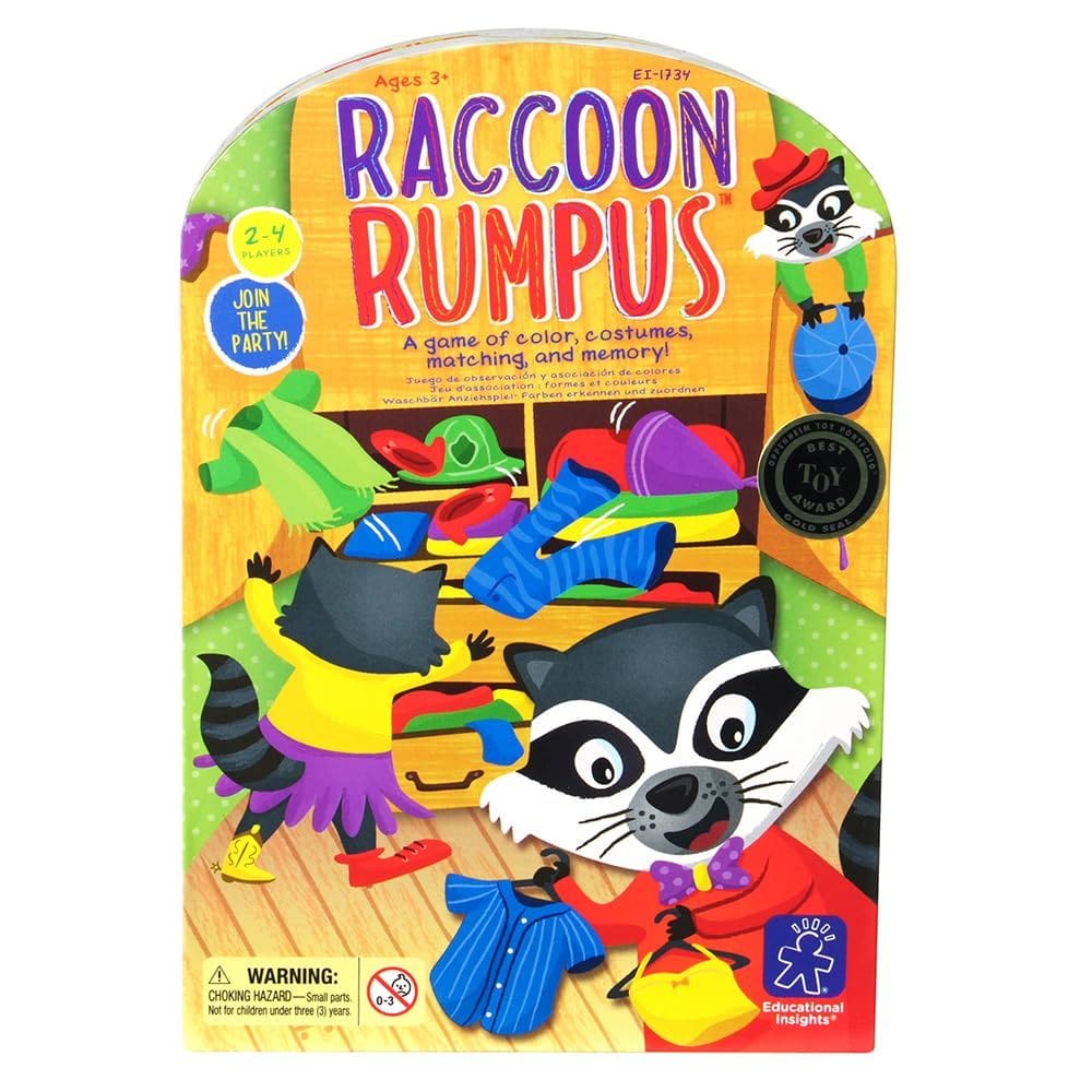 Jogo de tabuleiro Educational Insights Raccoon Rumpus Kids 3-5 Anos