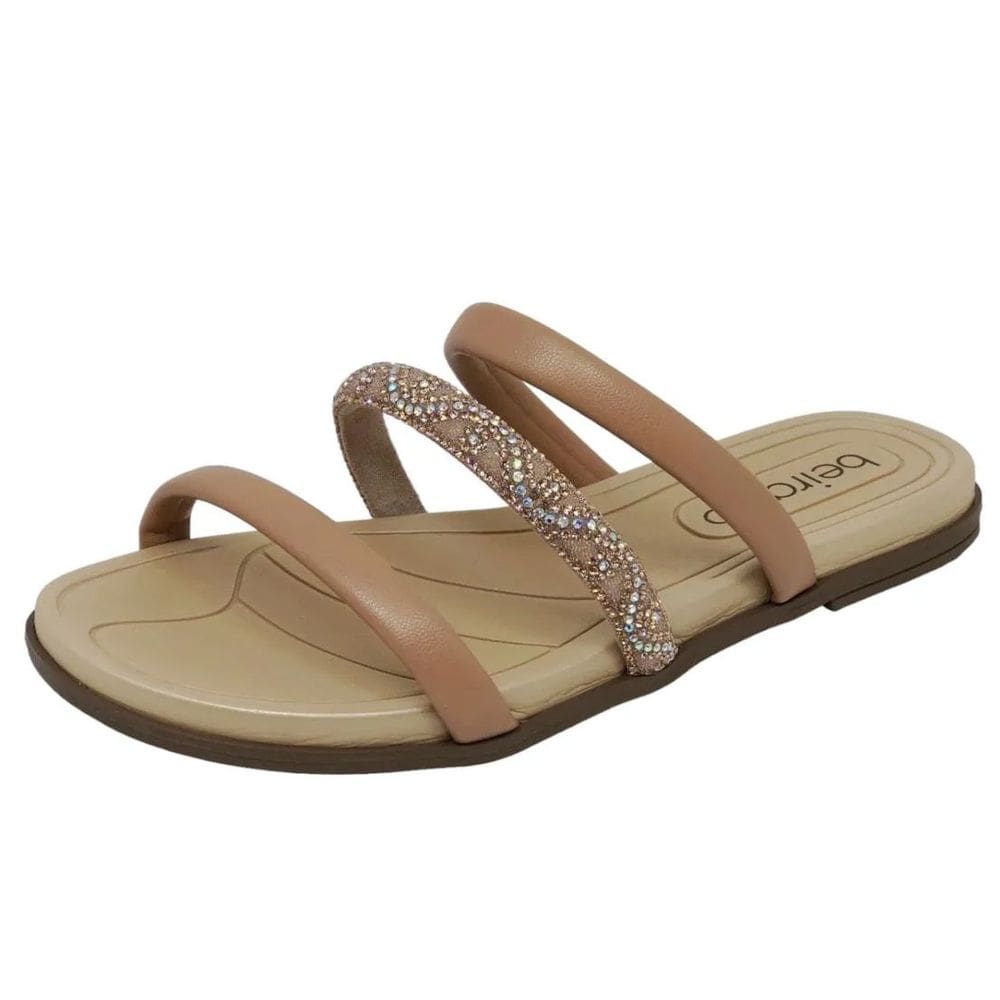 Rasteirinha Feminina Strass Flat Beira Rio 8507.104
