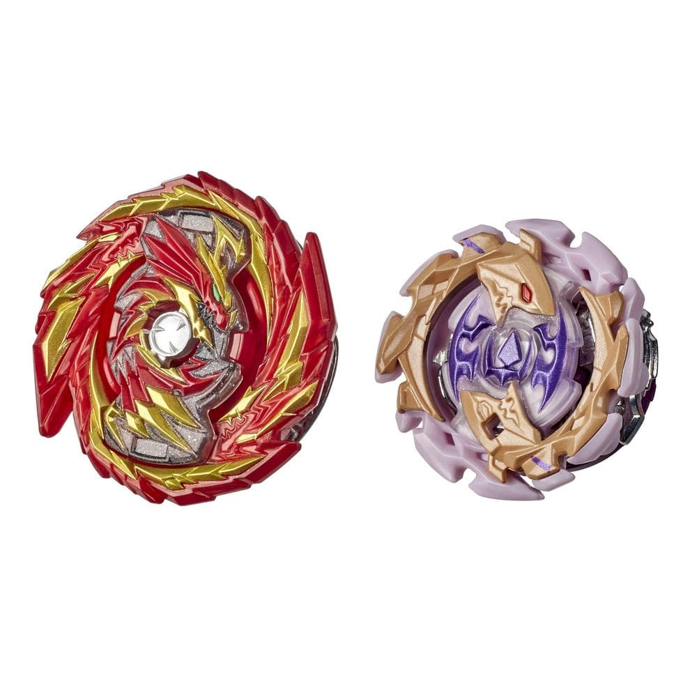 Pacote duplo Beyblade Burst Rise Hypersphere Battling Tops Master Devolos D5 e Forneus F5-2