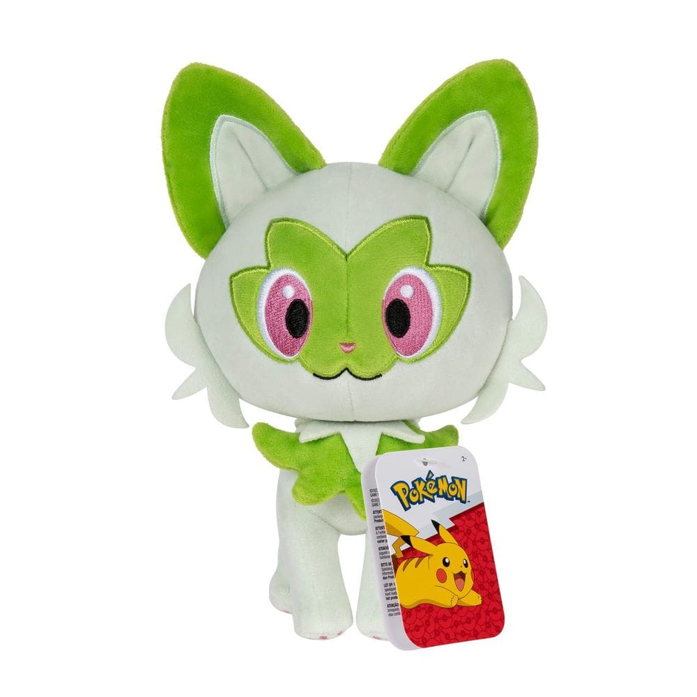 Brinquedo de pelúcia Pokémon Sprigatito de 20 cm - licenciado oficialmente