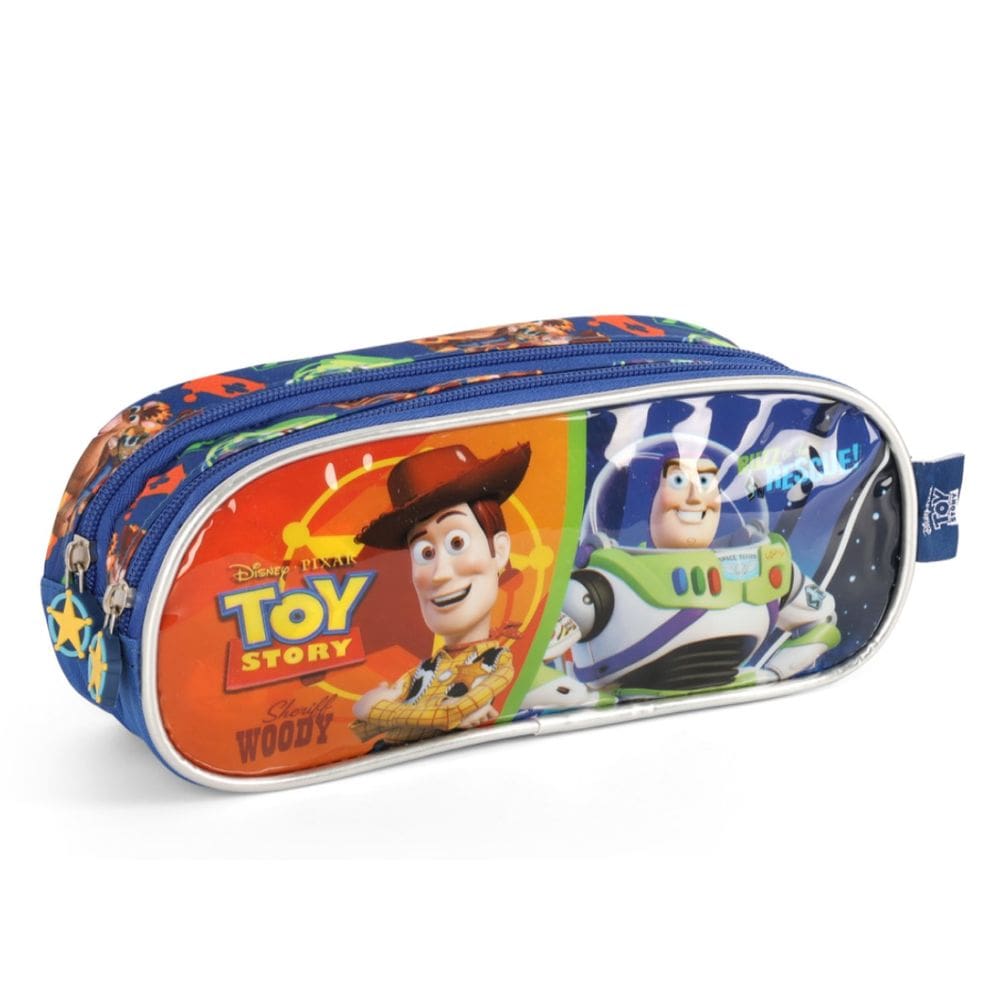 Estojo Duplo Laranja 2 Repartições Escolar Luxcel Toy Story