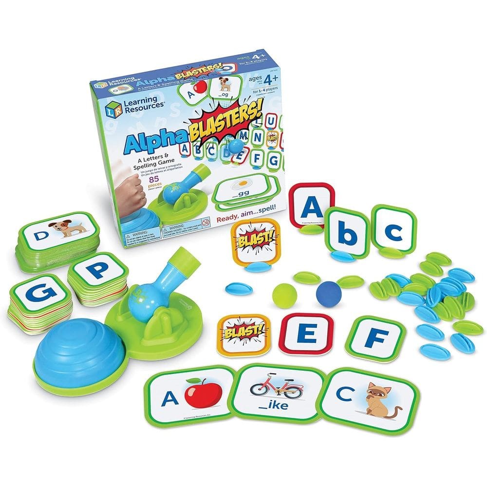Recursos de aprendizagem de jogos de letras e ortografia Alphablasters