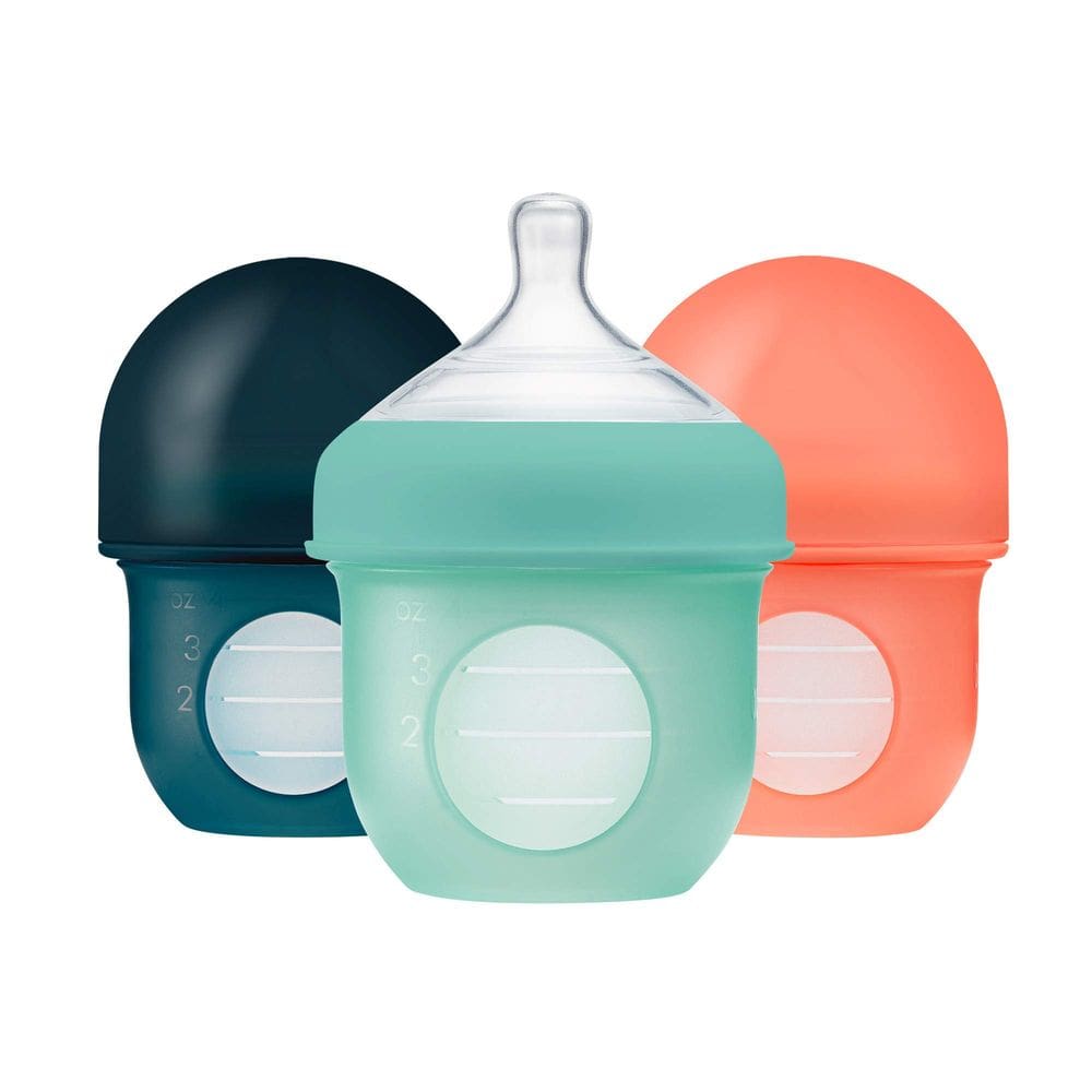 Bolsa de silicone reutilizável para mamadeira Boon Nursh, 120 ml, pacote com 3