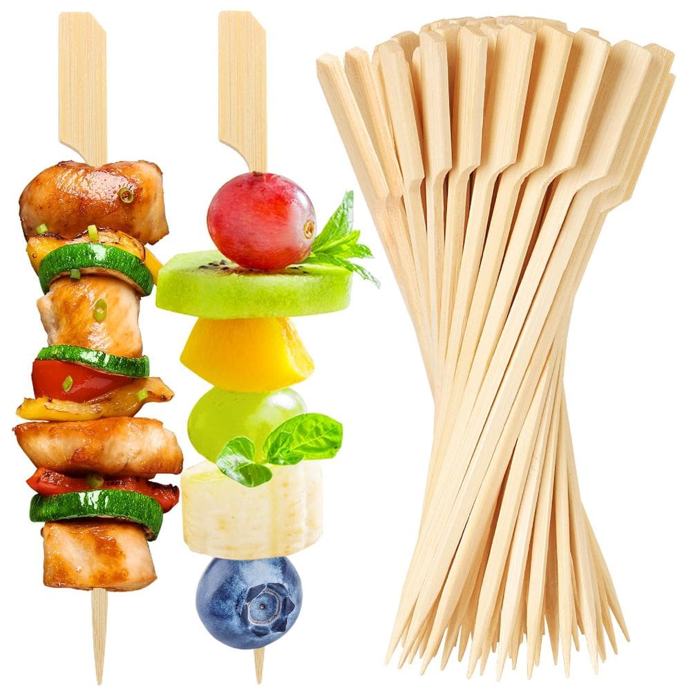 Espetos de bambu DOUDOULE de 6 polegadas, 200 unidades para aperitivos