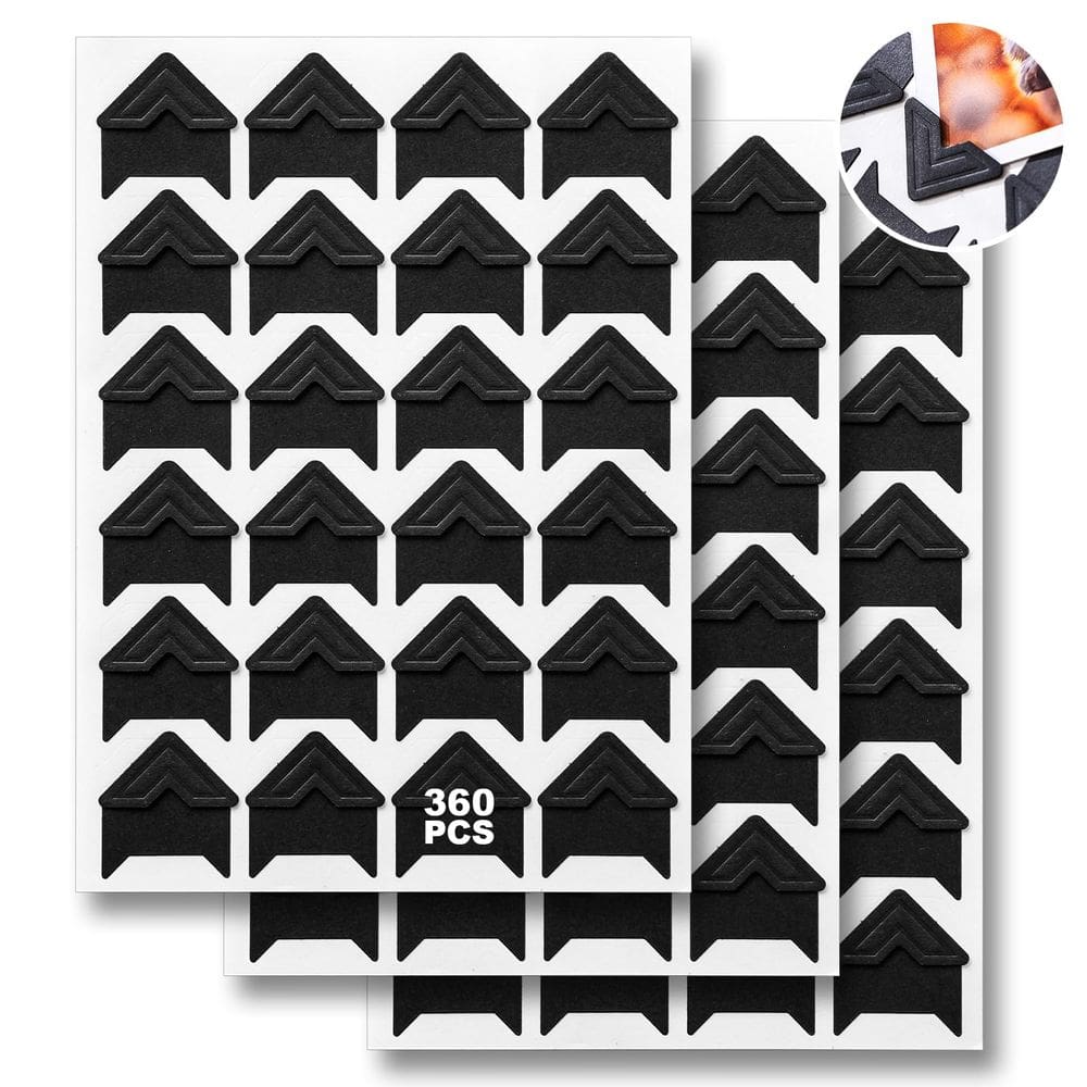 Álbum de recortes autoadesivo Photo Corners CHIALLCO preto