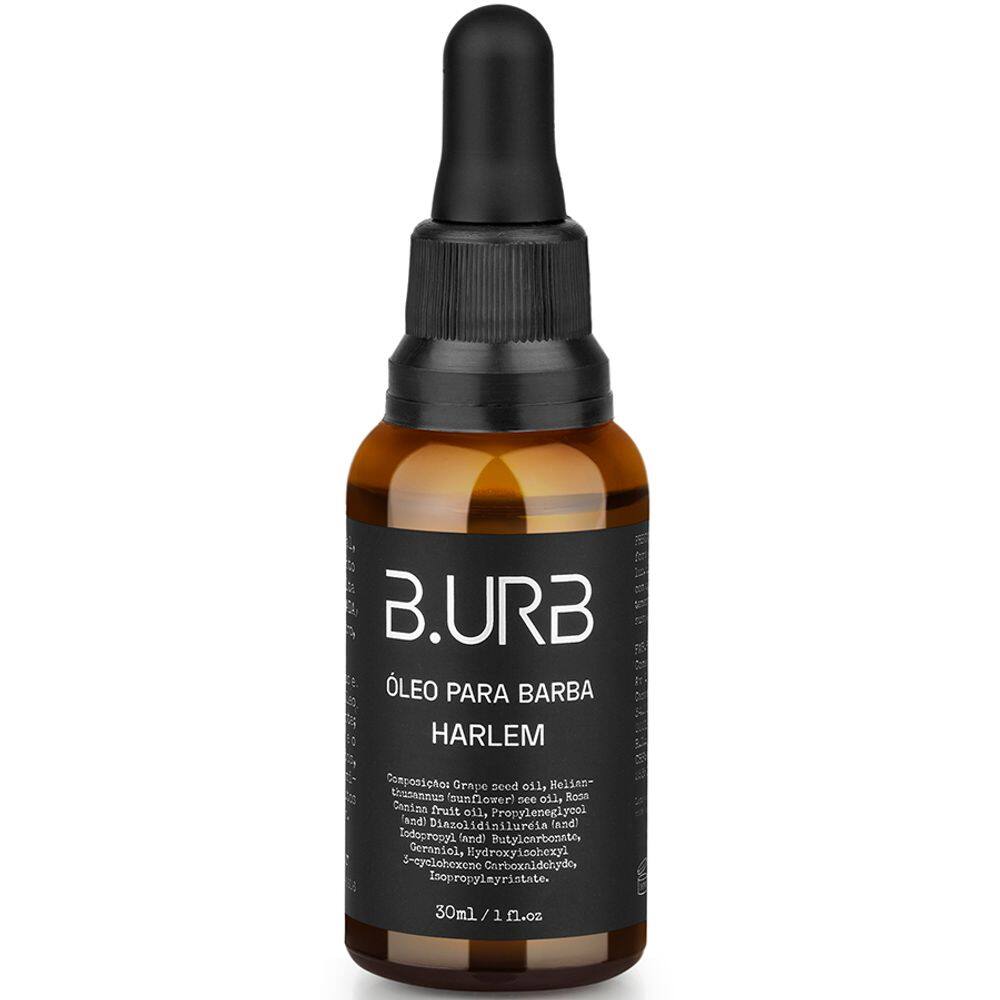 Óleo Para Barba Harlem Amadeirado Toque Seco 30mL Barba Urbana B.URB