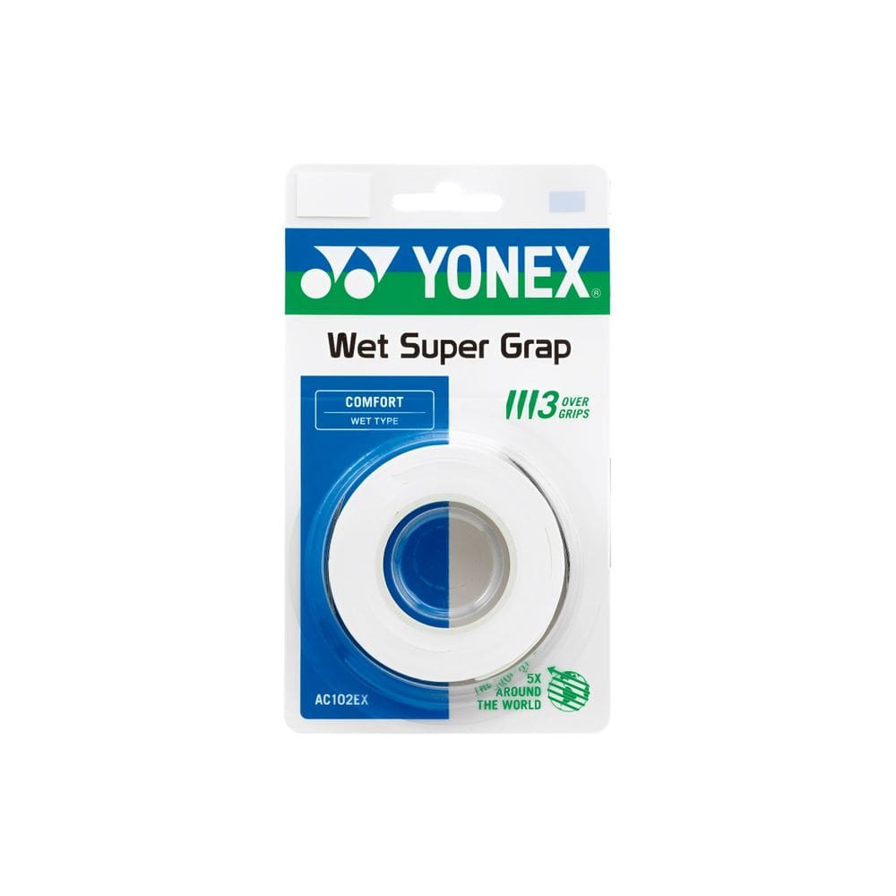 Overgrip Yonex Wet Super Grap Branco - 03 Unidades