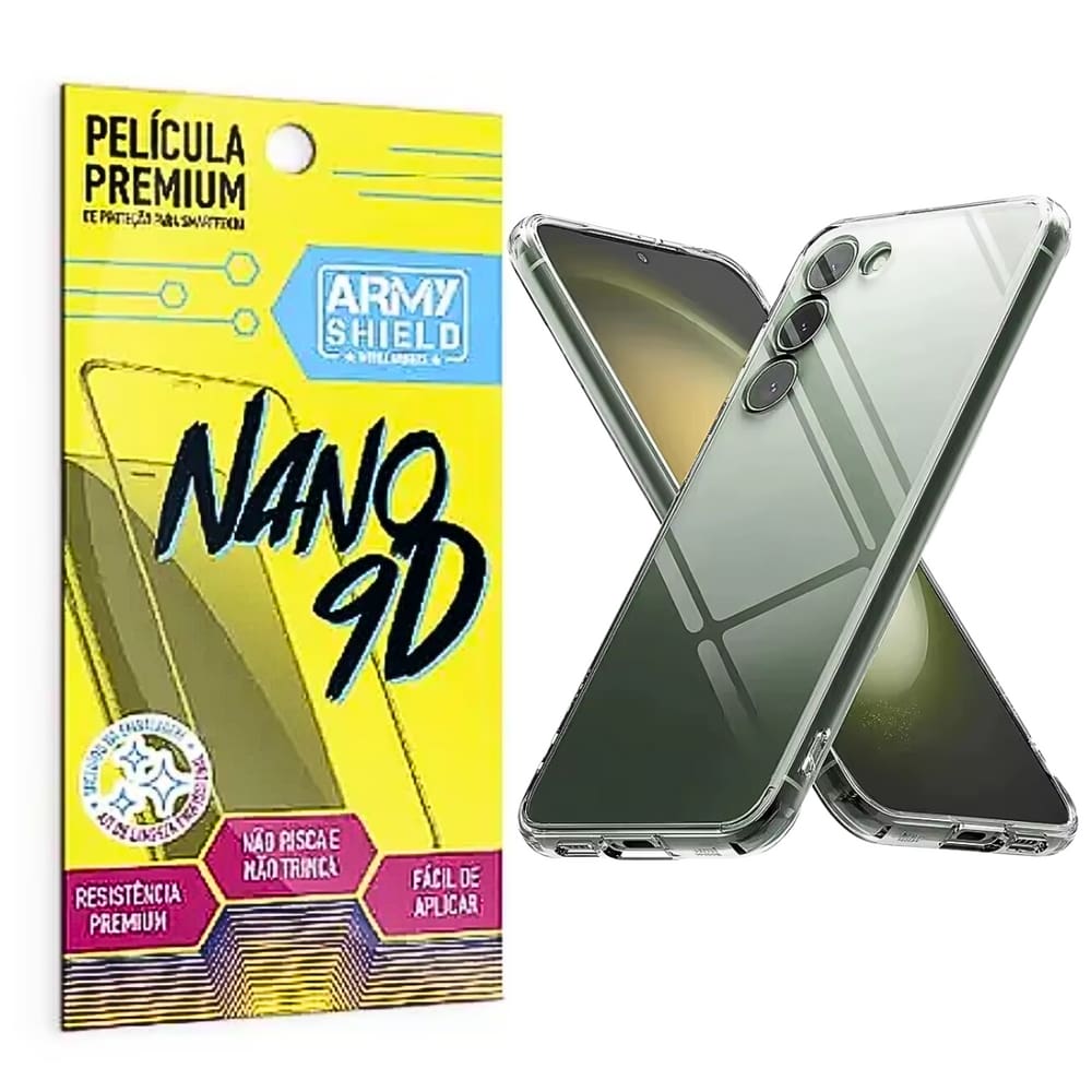 Capa Galaxy S24Fe + Película de Cerâmica Flexível - Armyshield