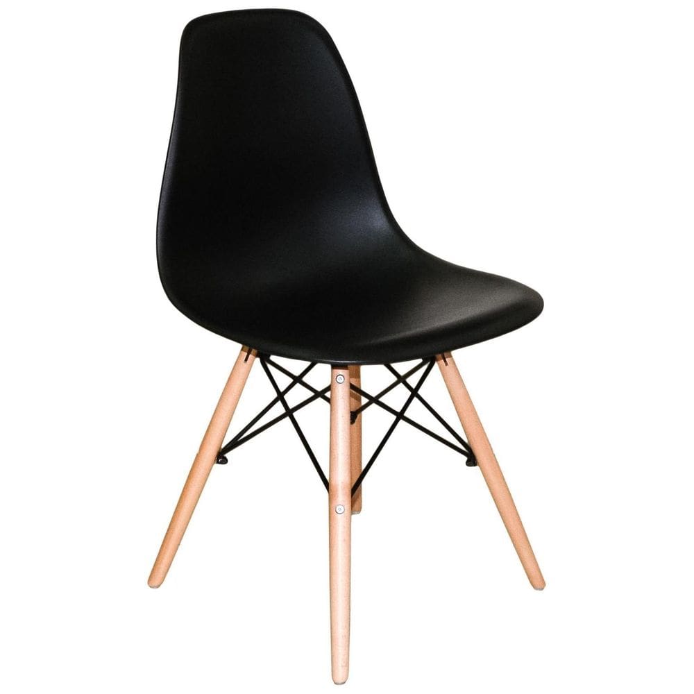 Cadeira Charles Eames Eiffel Concha Fixa - Preto
