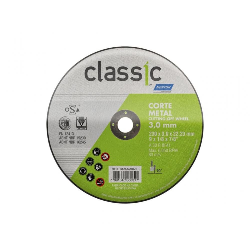 Disco Corte Ferro Norton Classic Ar302 9X1/8X7/8