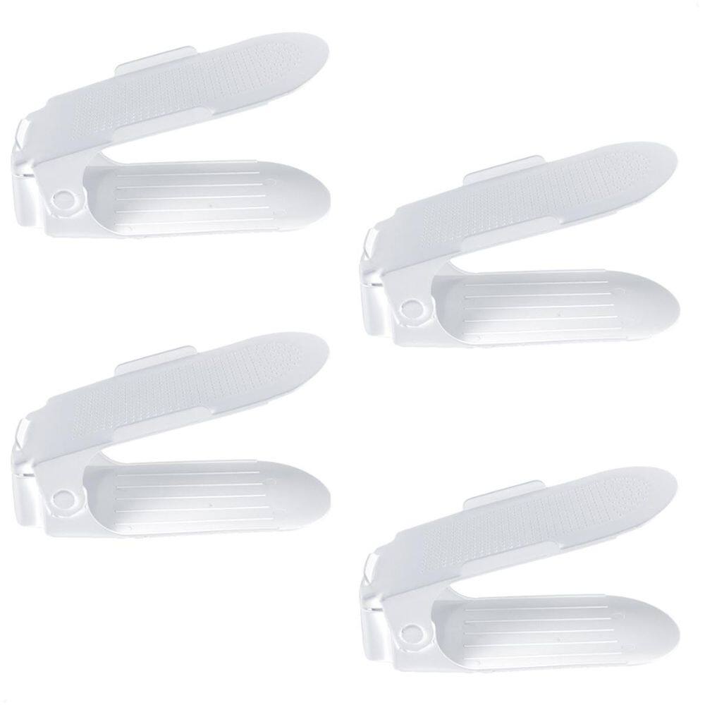 Kit 4 Organizadores Sapatos Reforçado Regulagem Transparente