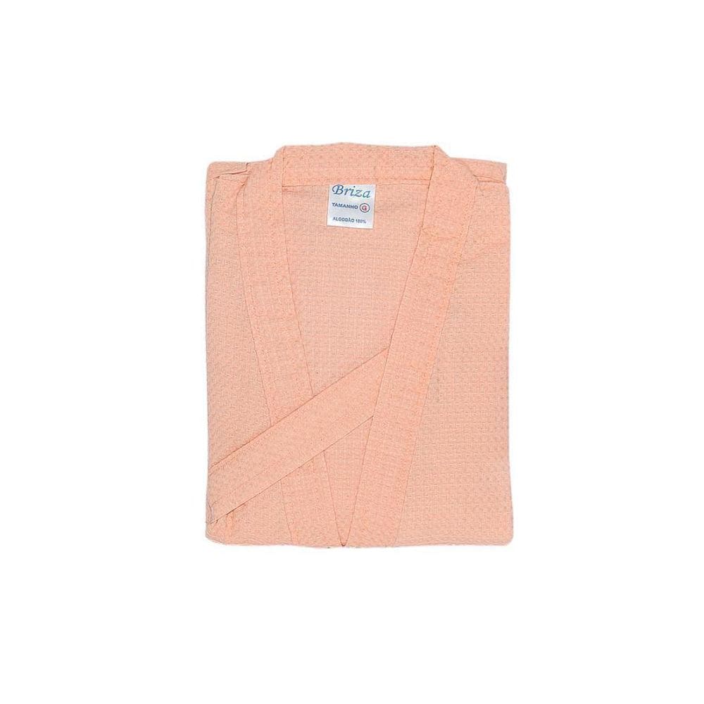 Roupão Piquê 100% Algodão Briza Salmão 5008 Tamanho M