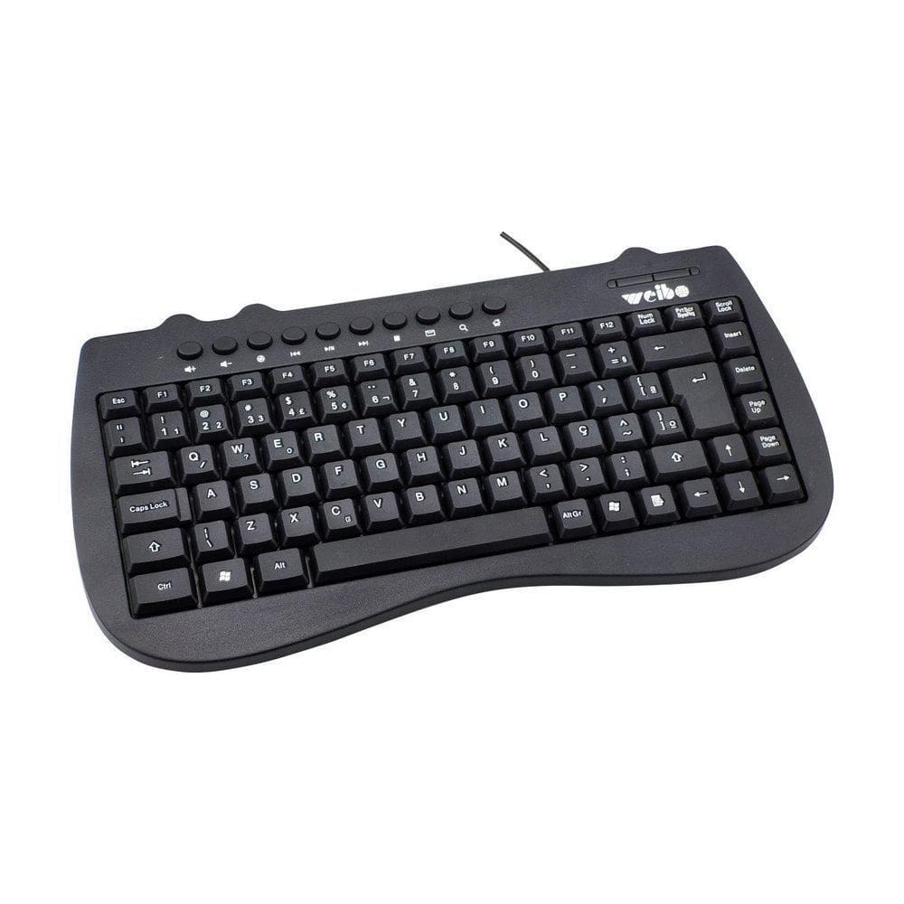 Teclado Mini Portátil Multimídia Usb 98 Teclas Wb-770