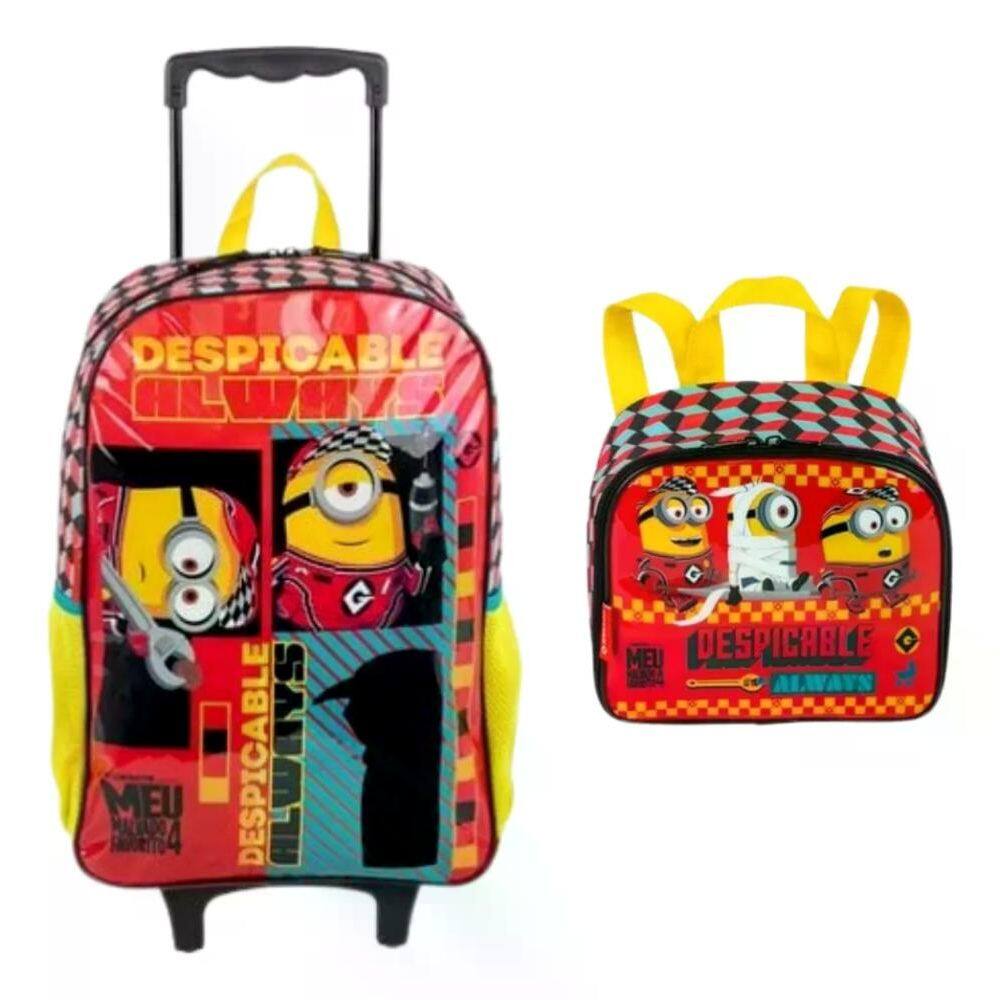 Kit Mochila Lanheira Sestini Meu Malvado Favorio 4 M Amarelo