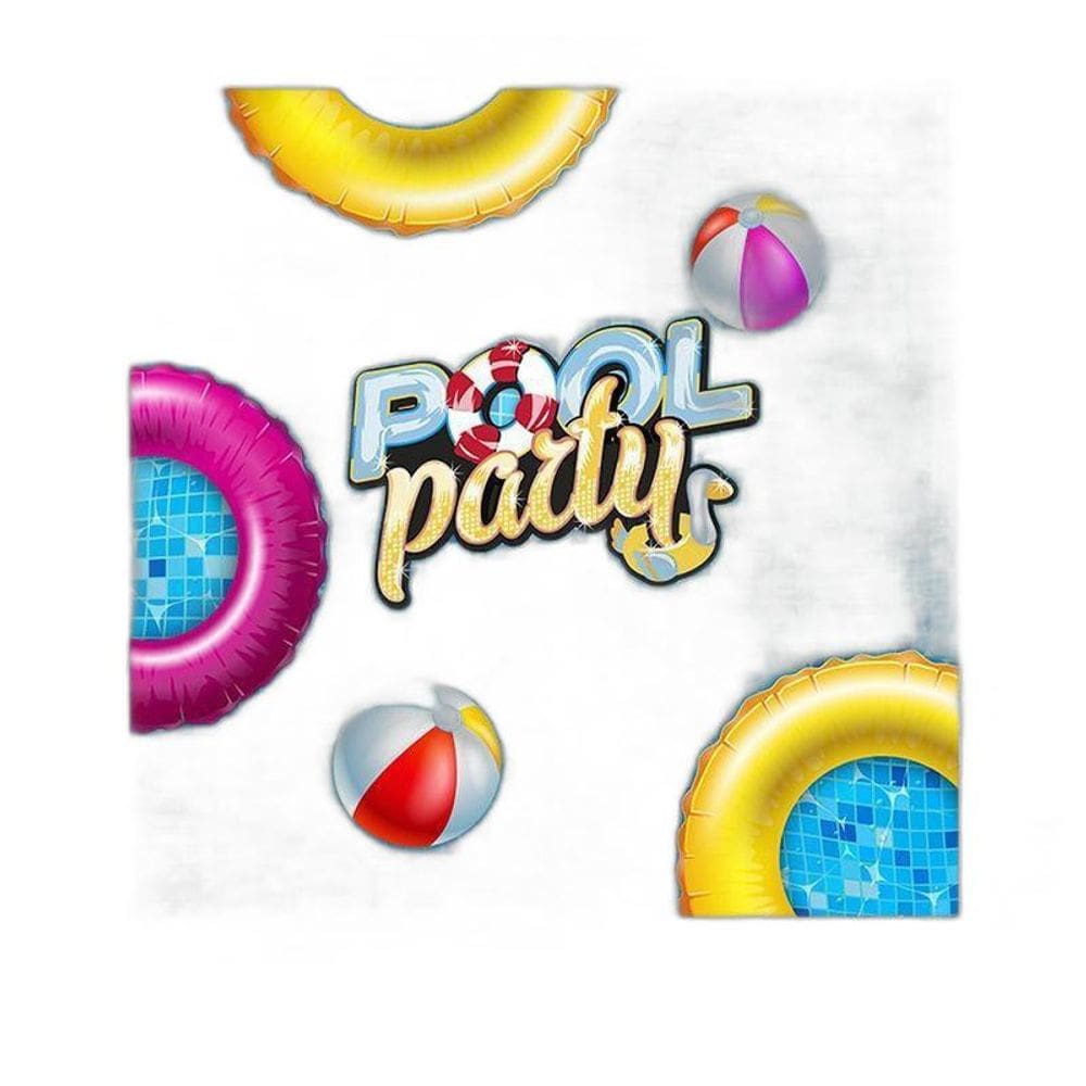 Painel Retangular 3D Sublimado Pool Party 2,0X1,5 Frt-3008