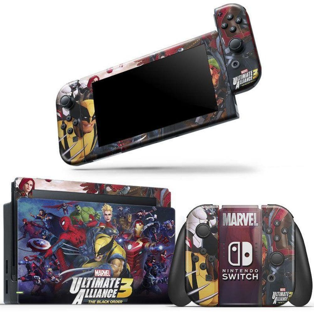 Skin Adesivo Protetor Para Nintendo Switch Avengers Marvel Ultimate Alliance B1