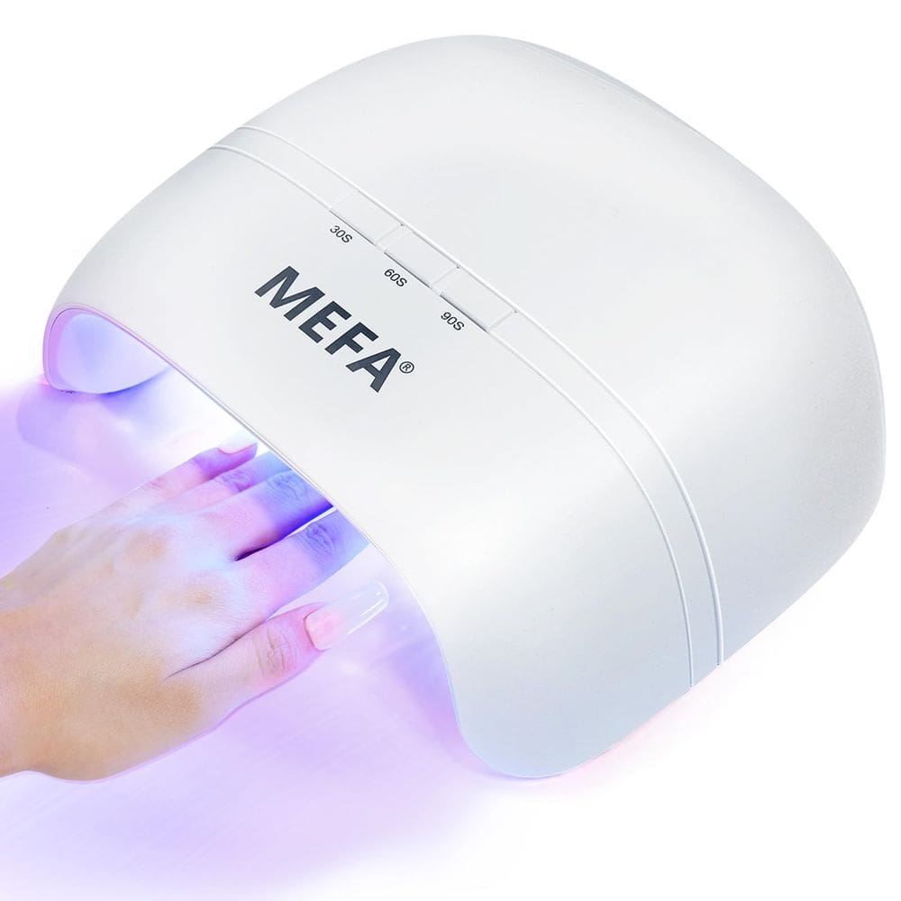 Lâmpada de unhas UV MEFA 72W com 21 contas de lâmpada e 3 temporizadores