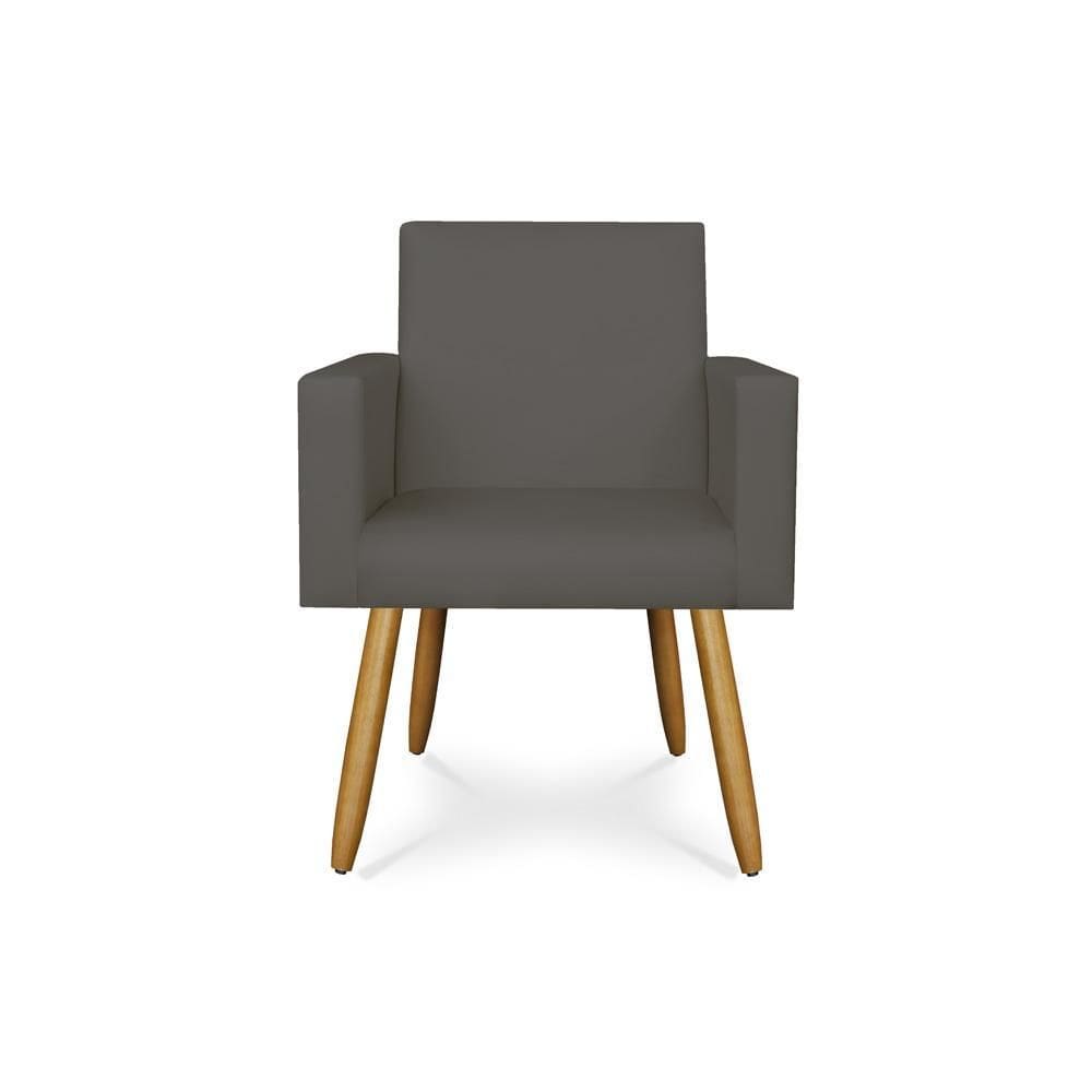 Poltrona Couro Couríno Para Salão - Balaqui Decor