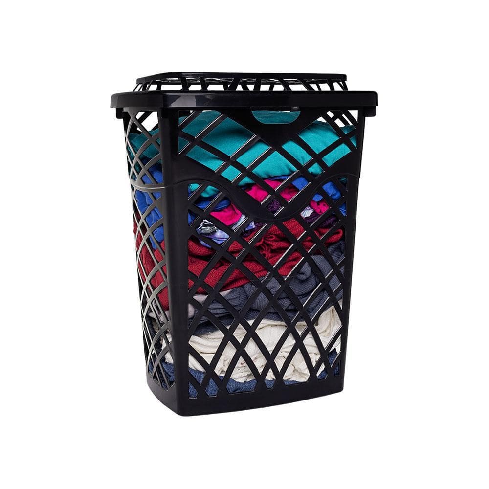 Cesto De Roupa Retangular 30L Eco Nature Preto - Jaguar