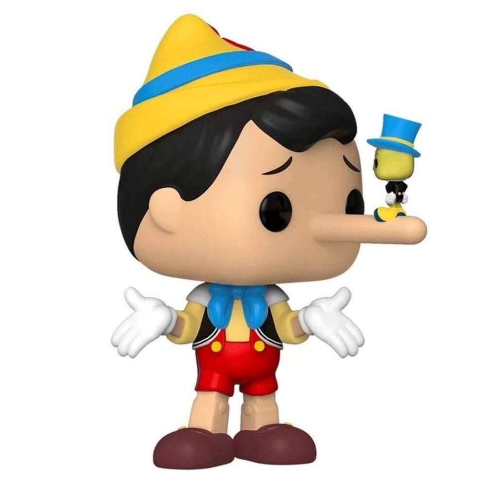 Funko Pop Pinóquio, nariz comprido com Jiminy Cricket, exclusivo da Disney