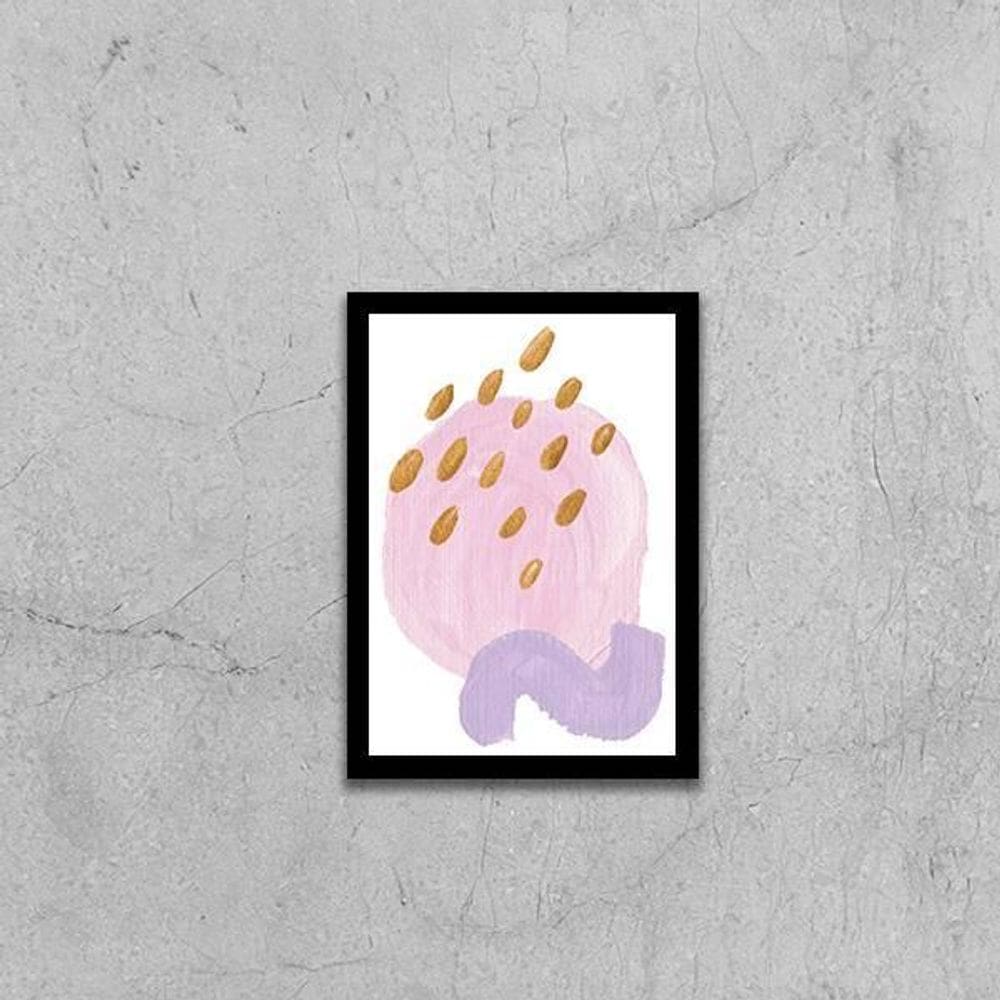 Quadro Abstrato Candie I 33X24Cm - Com Vidro Moldura Preta