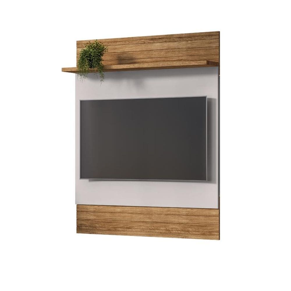 Painel Guratuba Para Tv de 48” Cinamomo/Off-White - Bechara