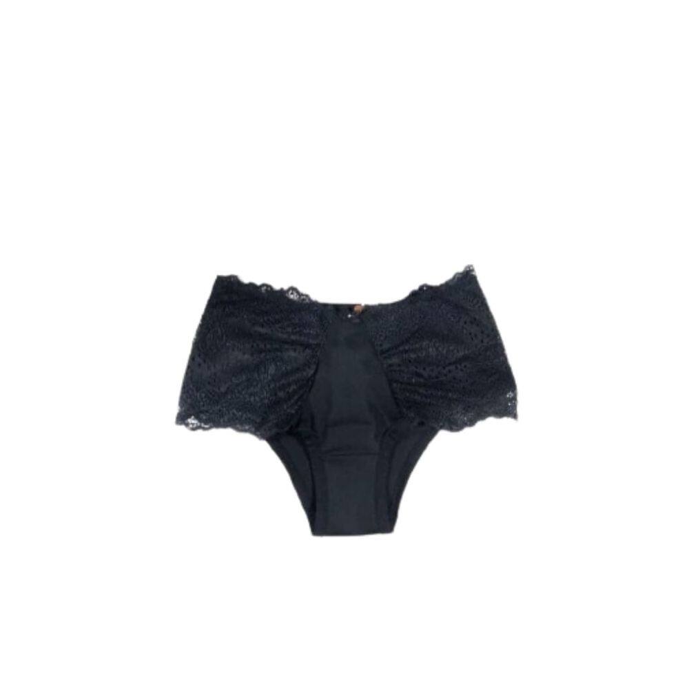 Calcinha Modeladora Alta com Renda Diamantes Lingerie