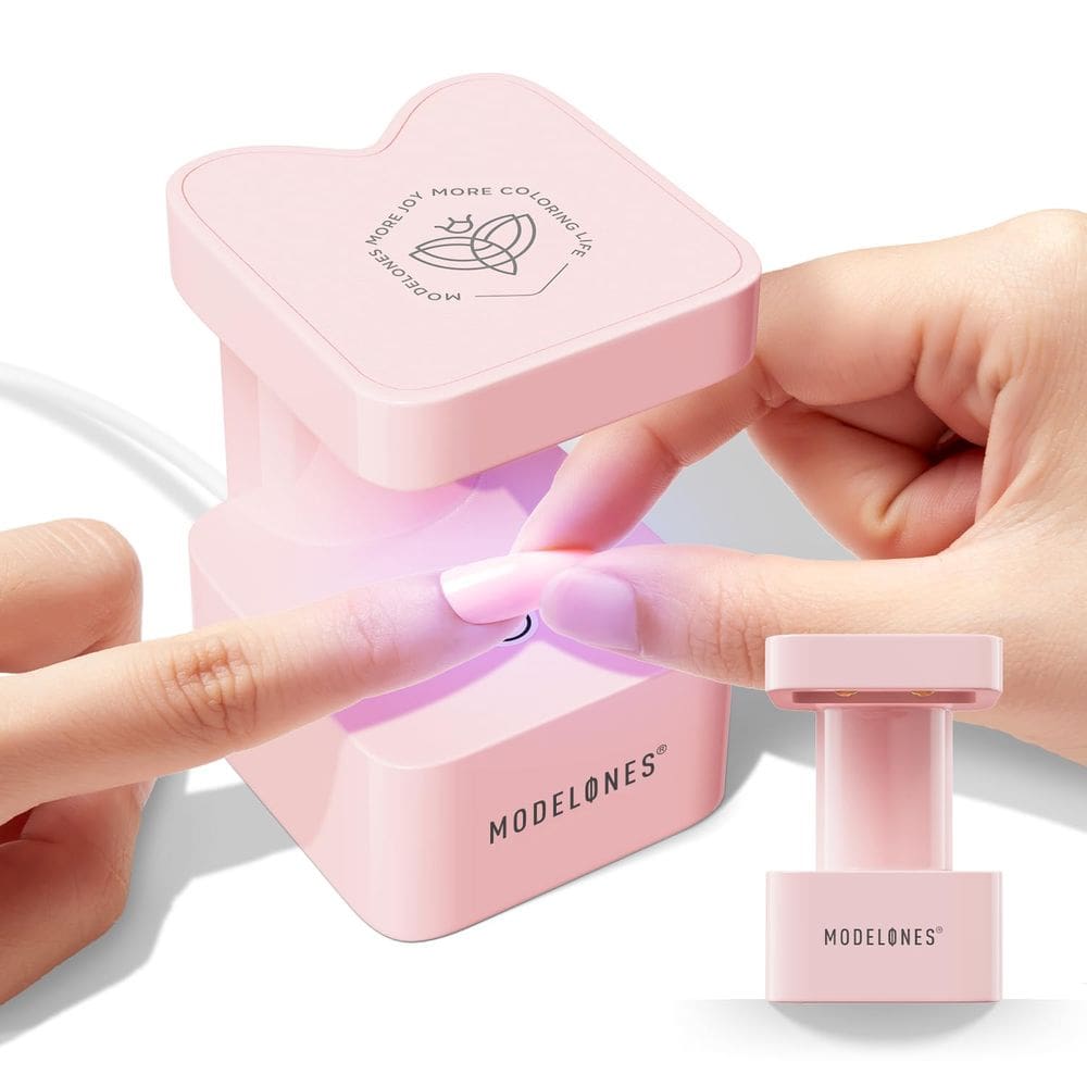 Lâmpada de unhas UV Modelones Mini para unhas de gel portátil USB rosa