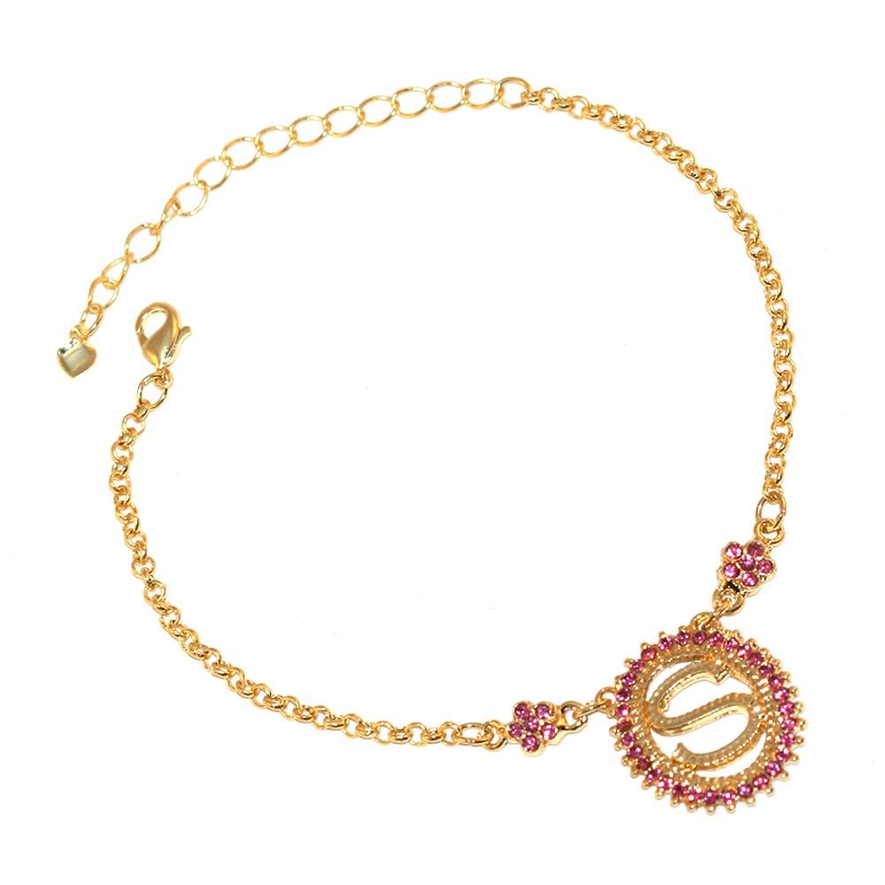 Pulseira Delicada Inicial Lembrancinha Folheado Ouro 18k