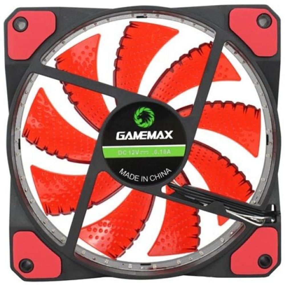Cooler 32 Led Vermelho 120Mm 12Cm Ventoinha Gamemax Gf12R