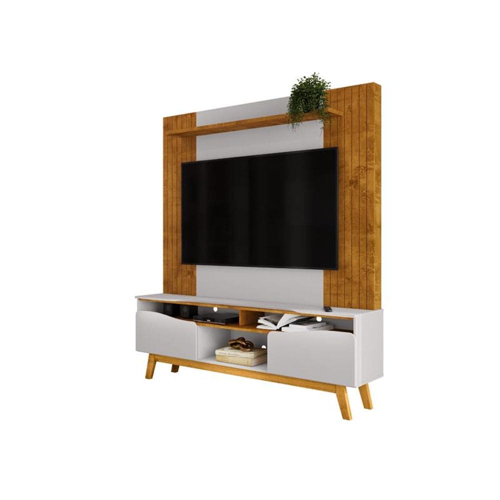 Estante Home Atalaia Para Tv de 75" Naturalle/Off-White - Bechara