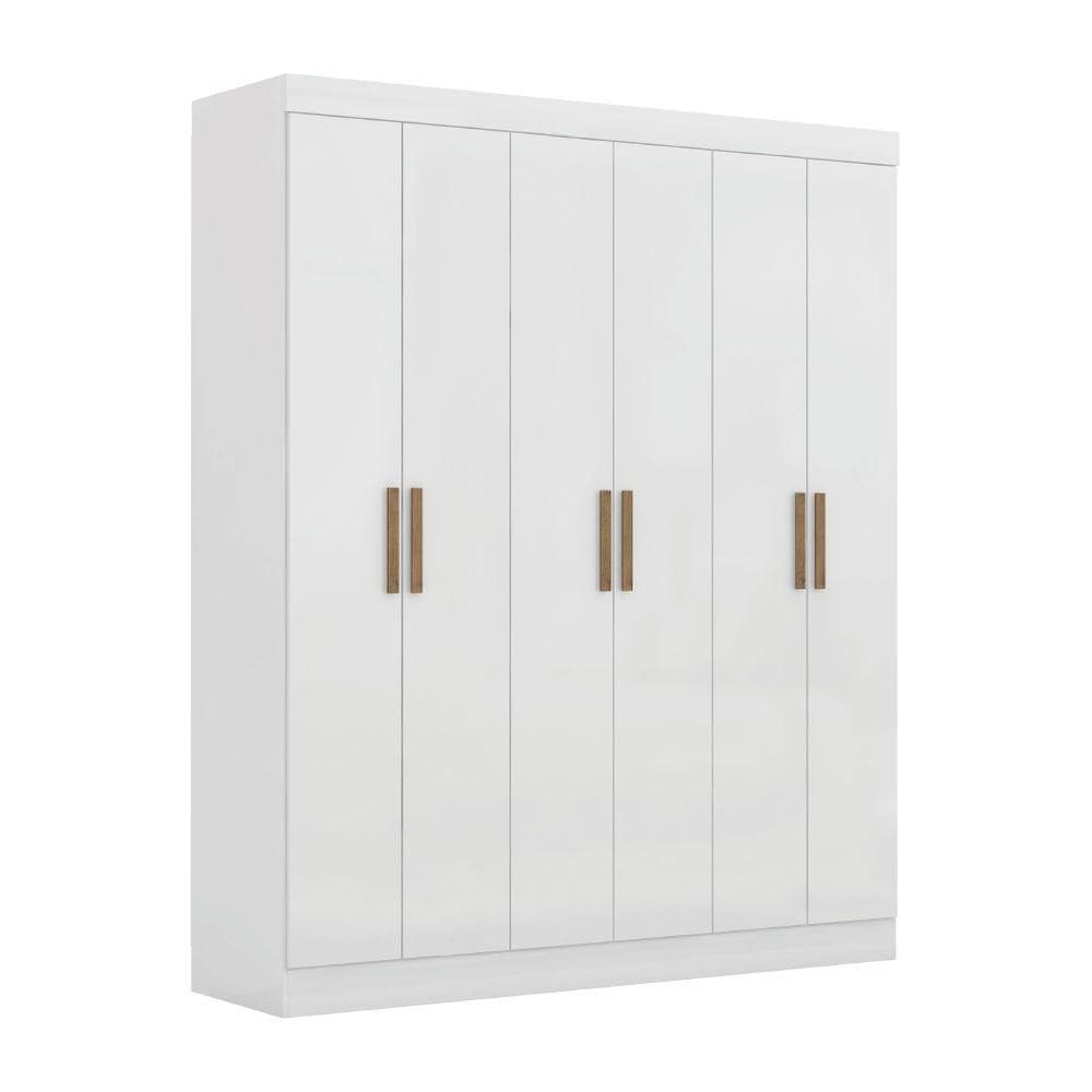 Guarda Roupas Casal 6 Portas 2 Gavetas  Maxel Branco
