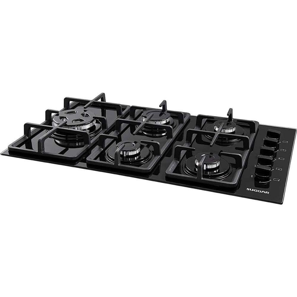 Cooktop Suggar 5 Bocas Com Tripla Chama Em Ferro Fundido FG5335VP Preto Bivolt