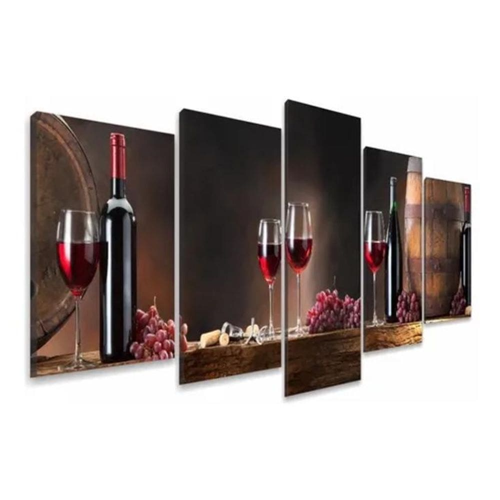 Quadro Decorativo Sala Jantar Bar Adega Vinho Tinto