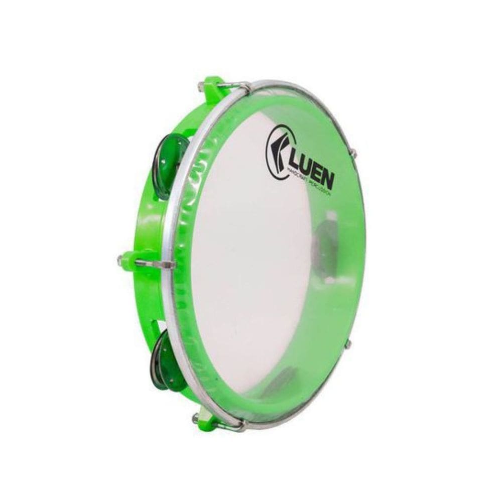Pandeiro Luen 8? Junior Pele Cristal ABS Platinelas de Inox
