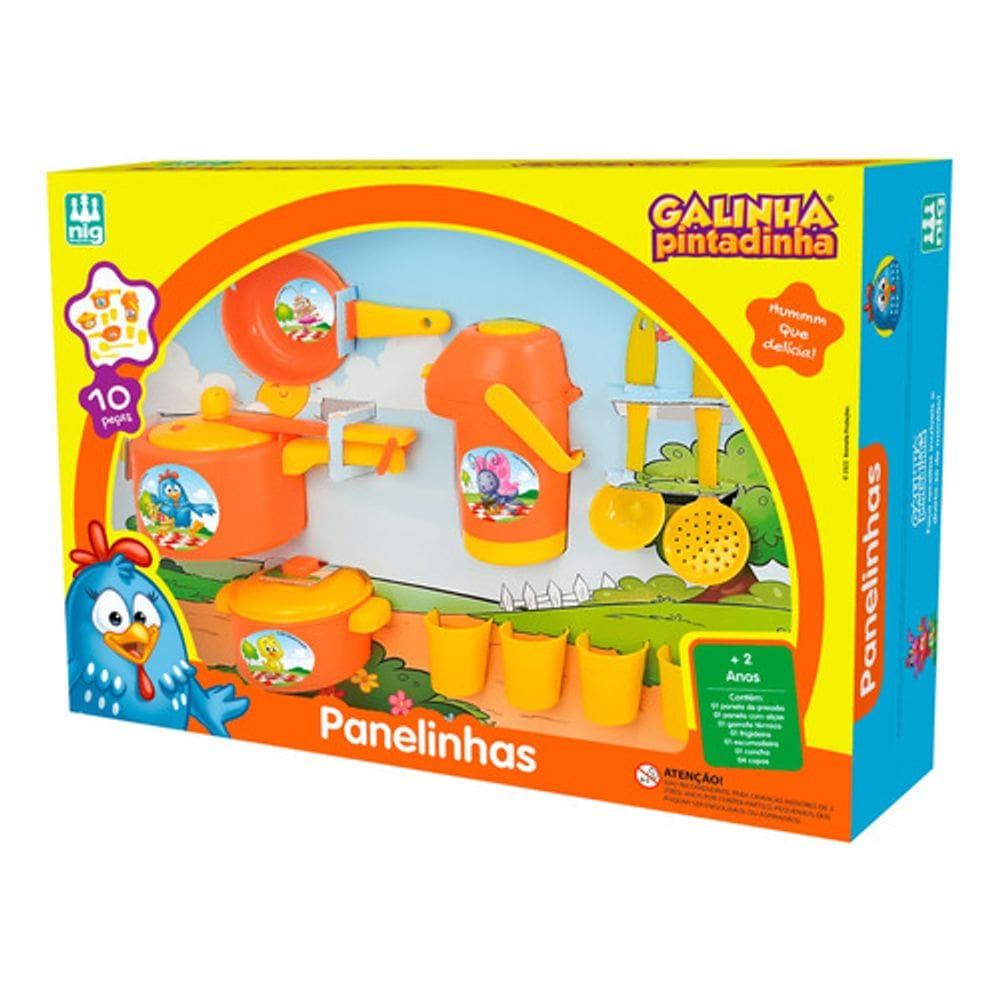 Kit Panelinhas Infantil Pesonalizado Galinha Pintadinha Nig